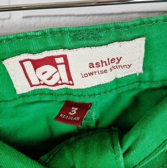 Lei Ashley low-rise Skinny Green Jeans Jeggings Women's 3 Regular - Picture 4 of 5